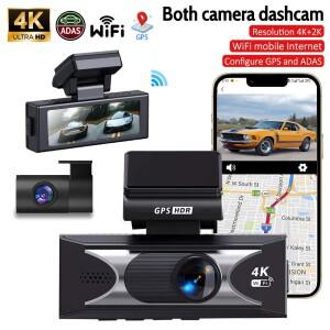 ! 울트라 HD 3.2인치 화면 듀얼 카메라 24시간 WIFI 대시캠 내장 GPS  ADAS