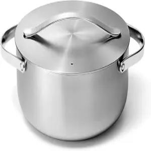 캐러웨이 스테인리스 스틸 더치 오븐 6.5 Qt - 5겹 안전 및 스토브탑 불가지론 무독성 PTFE PFOA 프리