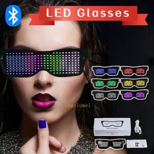 LED기판 LED 안경 스마트 앱 제어 낙서 텍스트 파티 다국어 선글라스 조명