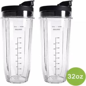 32OZ 2Pcs 컵 뚜껑 포함 닌자 블렌더 L450 BL480 자동 IQ B용 교체 부품