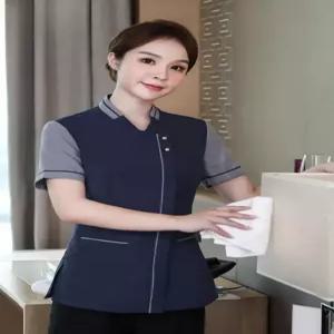 미화 유니폼 여성 작업복 객실 관리사 청소복 호텔 주방 식당 병원 서비스복  빅사이즈