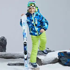 30도 의류 세트 소년 스노우 보드 스키 복 방수 야외 스포츠 재킷 바지 snowsuit 십대