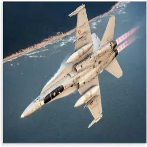 군사 포스터 EF-18A 호넷 제트 전투기 월 아트 비행기 24L x16W 항공기 사진 소년 침실 남성 거실 사무실