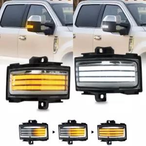 NJSBYL F0rd F150 F250 F350 F450 F550 2018-2022 2023 2024 슈퍼 듀티 스위치백 흰색 주행 주차등 앰버 턴