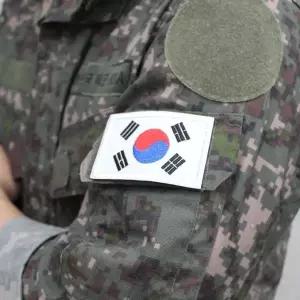 [하프클럽/]자수 흰색 태극기 와펜 패치 ZF