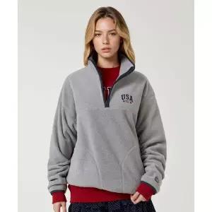 매장정품 WHO.A.U 후아유 USA Fleece Half Zip-up WHMAG2291U 1658553