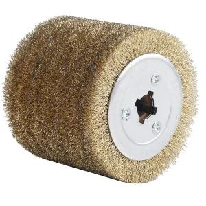 AUPREX 47x4 탄소강 와이어 브러시 드럼 표면 컨디셔닝 도구 03mm 002 금속 연마 녹 제거를 위한 휠 3/4