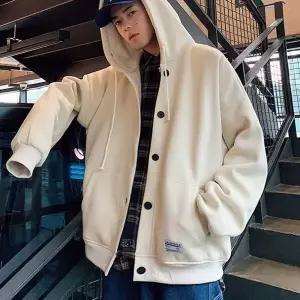 단추 가디건 스타일 남자 점퍼 기모 안감 후드 집업 가을여행룩코디 (W9B22F5)