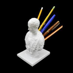 3D 프린팅 줄리어스 카이사르 동상 사무실 책상 펜 홀더  장식 랙  문구 교사