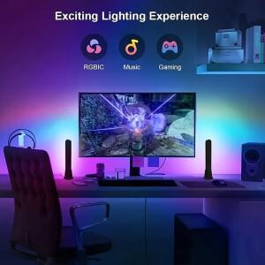 RGB 16색 무드등, 리모컨 포함 1/2팩 스마트 LED 테이블 램프 (방, 게임, TV, 데스크탑, 파티 장식용)