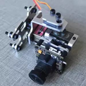 모델 비행기 카메라 용 2 금속 서보가있는 새로운 축 짐벌 FPV 드론 알루미늄 합금 브래킷