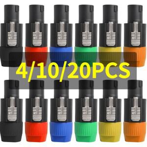 41020pcs NL4FC 호환 4핀 스피커 호환 커넥터 - 도구가 필요 없는 접합 기능이  항공 알루미늄 잠금 플매트