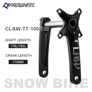 PROWHEEL 스노우 바이크 크랭크 암 하단 브래킷 BB 100/120 E-BIKE 부품  170mm 축  176mm  192mm 팻 자전
