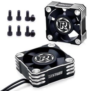 2팩 모터 냉각 팬, 30mm ESC 팬 28000RPM RC 모델 히트싱크 1/8 1/10 1/12 스케일 자동차 트럭 540 550 모터(실버)