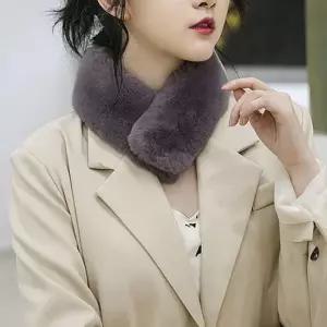 자석 퍼 머플러 여성 겨울 따뜻한 인조털 쁘띠 목도리 자석머플러 털목도리 여성머플러