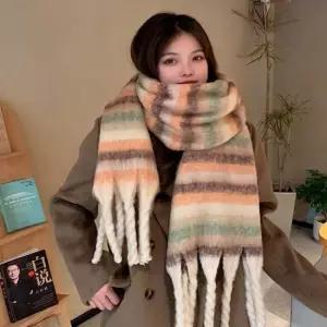 여성 커플 카뮤 소프트 겨울 태슬 머플러 포근 목도리