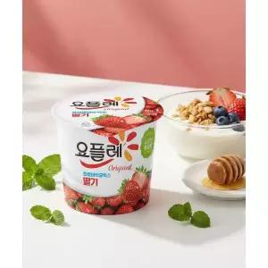 매장정품 BINGGRAE 요플레 홈 딸기 180g 12입 요거트