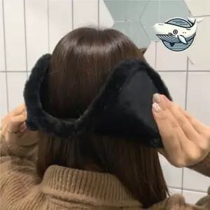 따뜻한 겨울 벨벳 귀도리 블랙 귀마개 방한용 귀도리 골프귀마개 러닝귀마개 남자귀도리