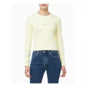 캘빈클라인진 CALVIN KLEIN JEANS [캘빈클라인 진]여성 CK 모노그램 스판 긴팔티셔츠 옐로우 47A803G (47A8