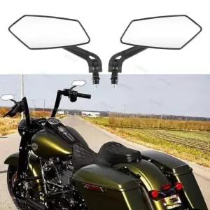 2pcs 오토바이 백미러 회전 사이드 미러 할리 데이비슨로드 킹 Softail Dyna 용 범용 스쿠터