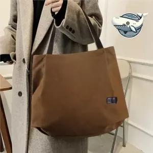 여성용 편안한 빅 숄더백 수납 좋은 캐주얼 여성쇼퍼백 데일리백 천가방 대학생쇼퍼백