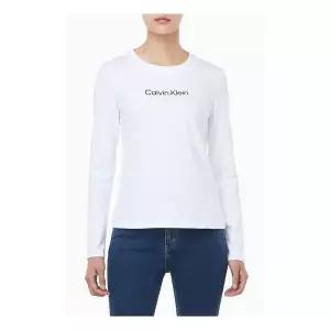 캘빈클라인진 CALVIN KLEIN JEANS [캘빈클라인 진]여성 스탠다드 로고 슬림 크루넥 긴팔 티셔츠 47D281G 80