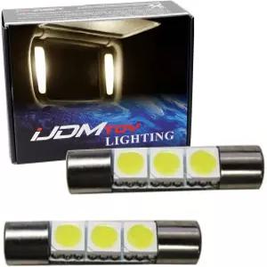 iJDMTOY 3-SMD 29mm 6614F 교체 전구 카 선바이저 배니티 미러 라이트 웜 화이트