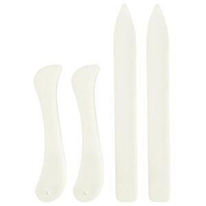WONVOC 4개 플라스틱 제작기 만들기 매기기 점수 종이 접이식 폴더 폴더 주름 도구