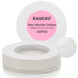 왁스 냄비용 RAQEHO 목걸이 - 제모용 14온스 워머 멜팅 포트용 100PCS 일회용 코팅 종이 보호 클린 칼라