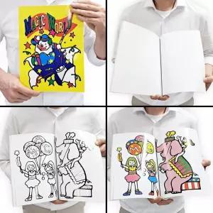 바뀌는 색칠 교육 매직북 그림이 마술 도구 컬러링북 빈종이가 색칠되는