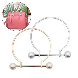 금속 가방 핸들 교체 숄더백 액세서리 진주 1PC 패션 만들기 모조 DIY 원형