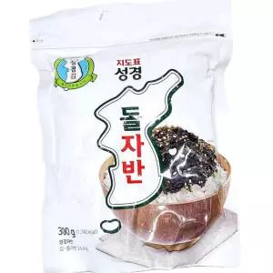 성경식품 지도표 돌 김자반 300g 8개 반찬 업소용