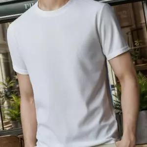 남자 여름 무지 반팔티 기본핏 두꺼운 와플 쿨링 반팔 티셔츠 흰티 골프티