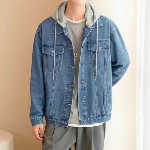 캐주얼 데일리 패션 남성 탈부착 후드 청자켓