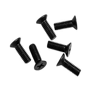 iTobest 모터사이클 마스터 실린더 프론트 브레이크 저장소 커버 나사 교체용 M4x0.7x12mm 블랙 6팩