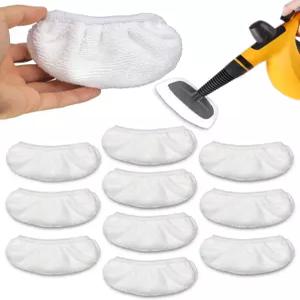 RuannoClean 10팩 스팀 클리너 액세서리 범용 걸레 패드 재사용 가능한 샷 부착물 비셀 컴포데이 퍼스팀 및