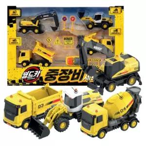 슈팅 월드카 파워키 중장비차 놀이 세트장난감 포크레인 레미콘 덤프트럭 사다리 자동 미니 중장비 완구