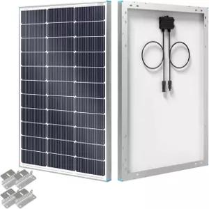 Renogy 태양광 패널 100와트 12볼트 장착 Z 브래킷 16BB 100W N형 25 고효율 PV 모듈 전원 충전기 RV 해상
