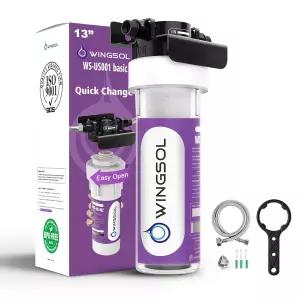 싱크대 수도꼭지용 윙솔 워터 필터 염소/PFAS/PFOA/PFOS/악취/침착 감소 NSF/ANSI 42 53 맛 개선 사용 시