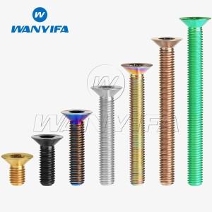 Wanyifa 자전거 오토바이 티타늄 볼트, M4 M8x8, 10, 12, 15, 20, 25, 30, 35, 40, 45, 50, 60, 65, 70mm T