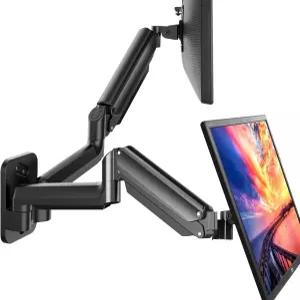 화누오 게이밍 듀얼 모니터 월 마운트 17-32인치 컴퓨터 화면 팔당 4.4-17.6lbs - VESA 75x75/100x100 높이