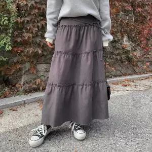 |CHK1BBB|여성용 프릴 롱 스커트 러블리 데일리룩