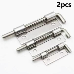 2PCS 스프링로드 래치 핀 304 스테인레스 스틸 실버 창 캐비닛 경첩 가정용 하드웨어에 대 한 보안 도어 볼