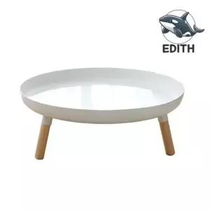 세련된 미니 수납 테이블 원형 화분 선반 우드 티테이블 화분선반 감성테이블 데코테이블