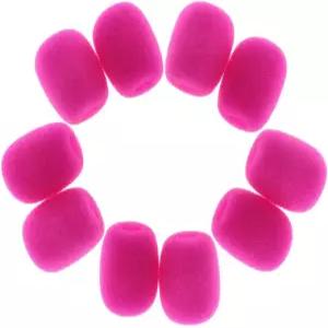 알멘클라 10Pcs 라펠 헤드셋 마이크 윈드스크린 폼 커버 미니 사이즈 푸시아