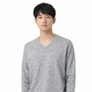 [리미드] 남성 브이넥 리브드 캐주얼 맨투맨 5C-KN-Q011