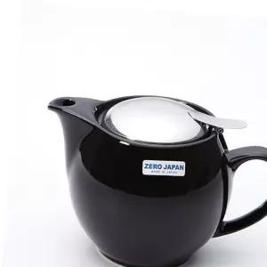 제로재팬 도자기 라운드 티포트 450ml 블랙 차포트