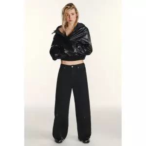 ZARA JEANS TRF BAGGY 지퍼 - 블랙
