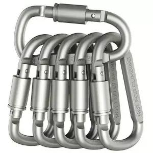고강도 카라비너 실버 극소 캠핑 타프 등산 스텐 비너 중형카라비너 (WAC9388)