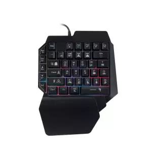 USB LED 한손 키보드 게이밍 휴대용 게임용 미니 키캡
